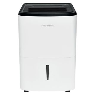 A white and black dehumidifier