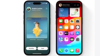 AirDrop and SharePlay on iOS 17 demonstrated on 2 iPhones