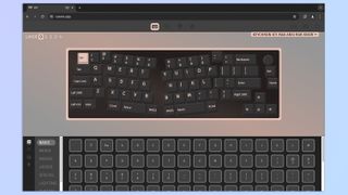 A screenshot of the Via Web App showing the Keychron K11 Max being customized