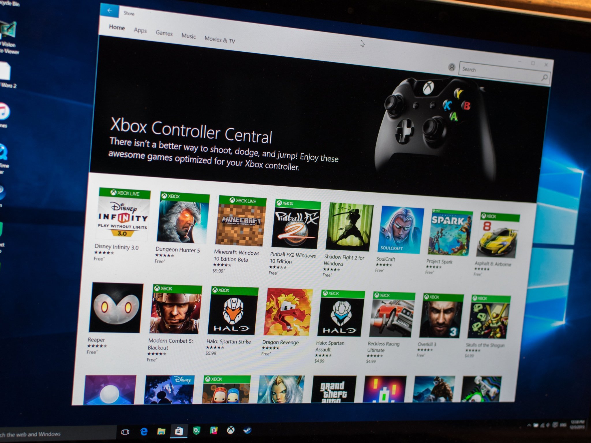 Top 10 Free Games on Windows 10 Store with Gamepad 