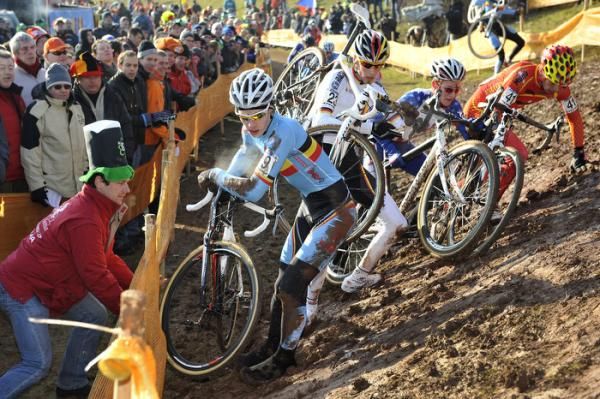 The muddy bank is steep