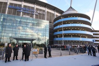 The Colin Bell Stand at the Etihad Stadium