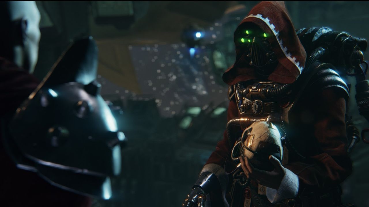 Darktide unlocks - a techpriest talking to the reject