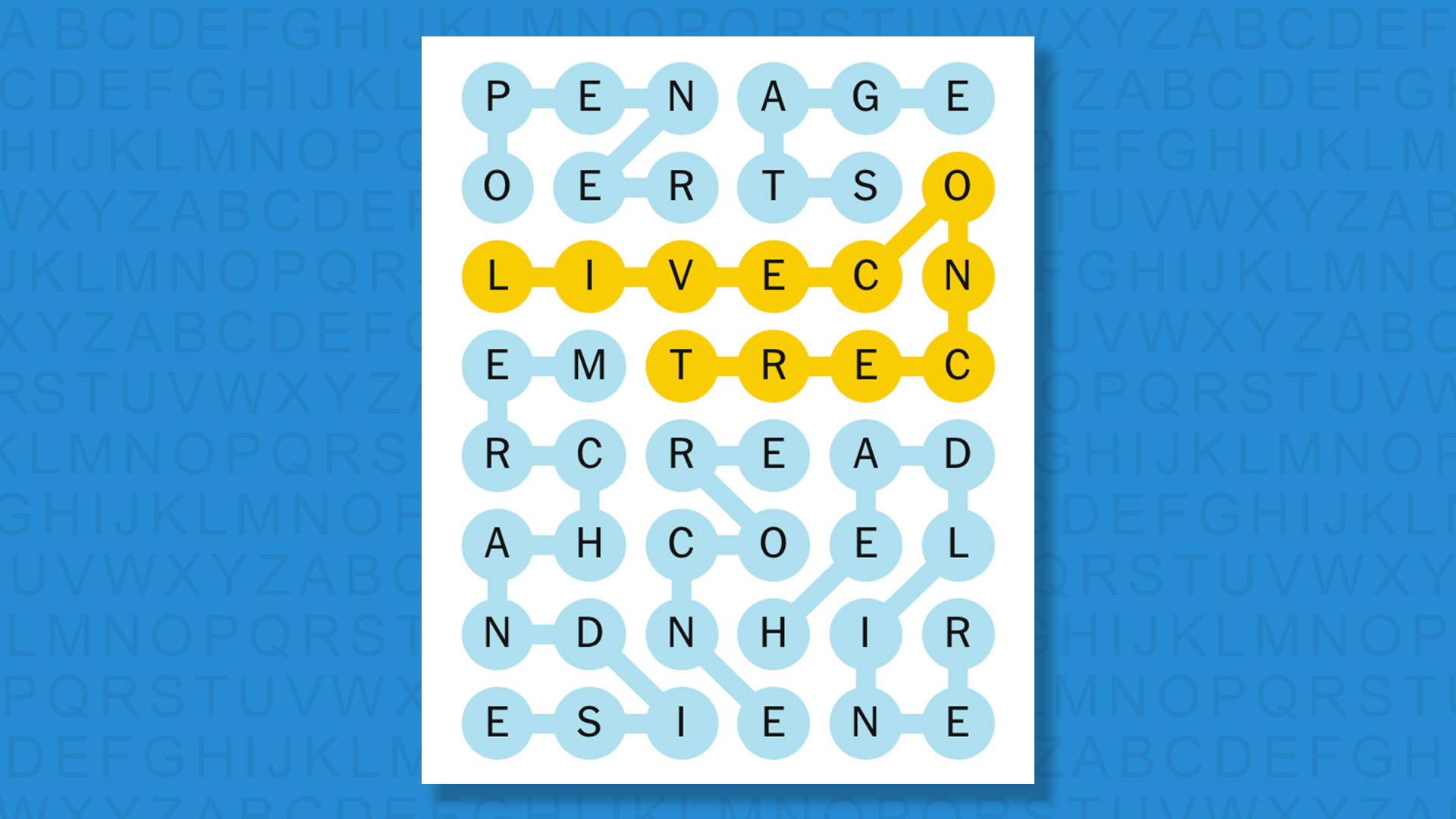 NYT Strands answers for game 597 on a blue background