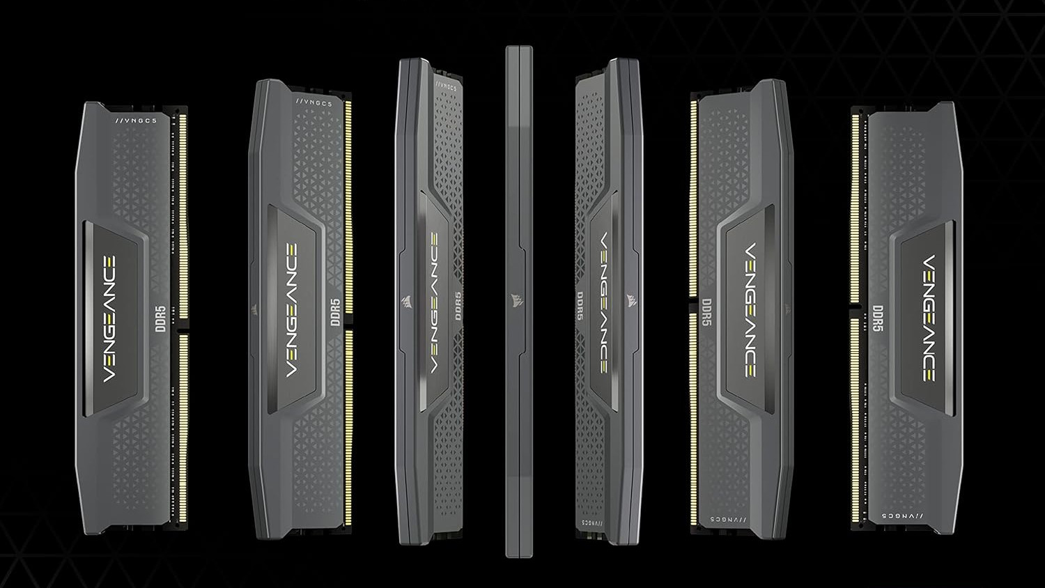 Corsair Vengeance DDR5 RAM sticks shown on a black background