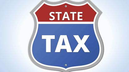 Picture of Interstate Sign with State Tax