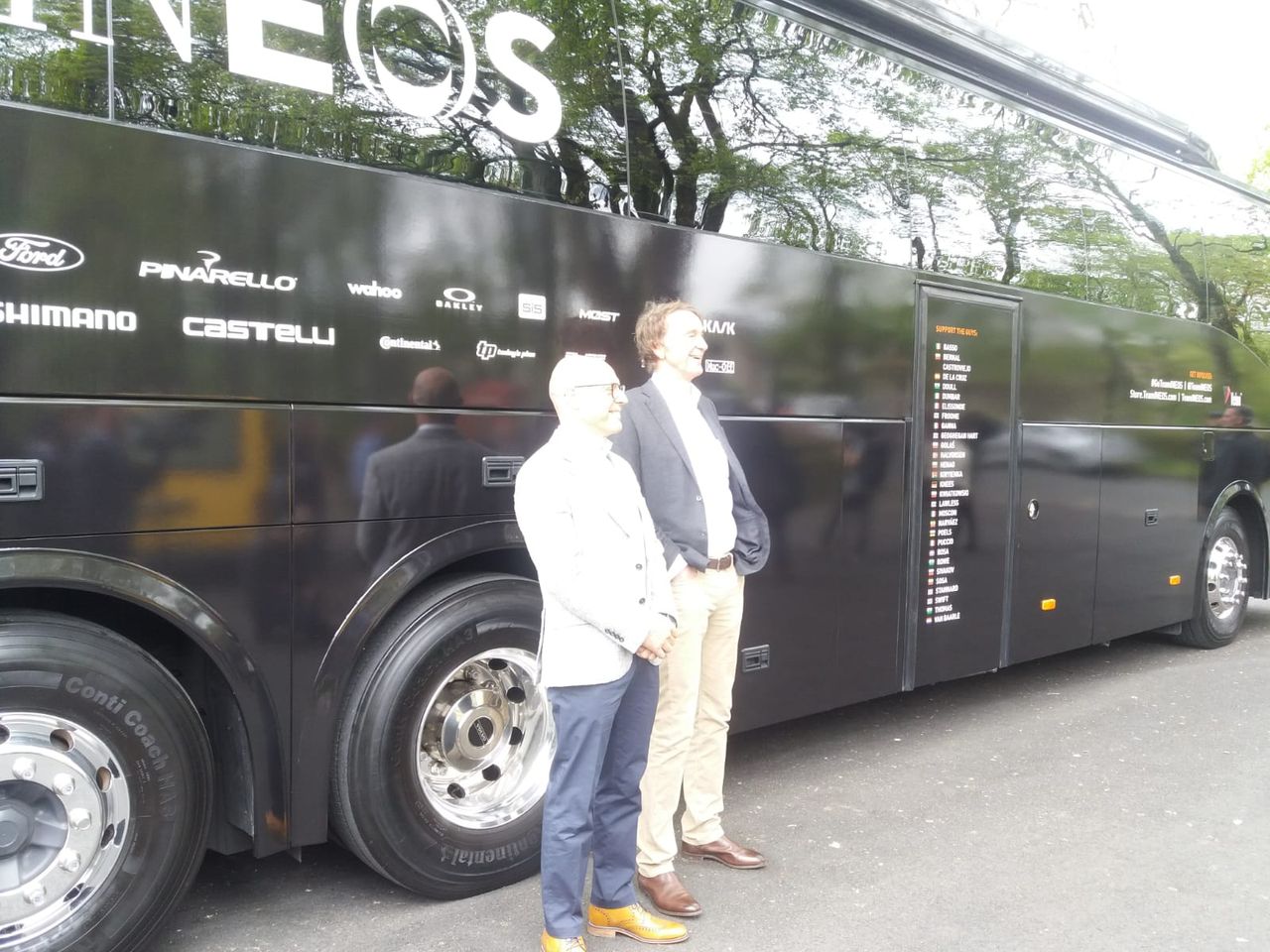 Jim Ratcliffe and Dave Brailsford at the Team Ineos launch