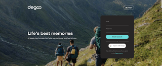 Degoo website screenshot
