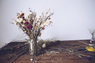dried flowers arrangement by Angela Maynard