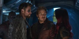 Thor, Star-Lord and Gamora in Avengers: Infinity War