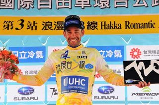 Jonny Clarke (UnitedHealthcare) in the yellow jersey at the Tour of Taiwan 2018