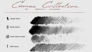 Examples from the Canvas collection free Photoshop brushes