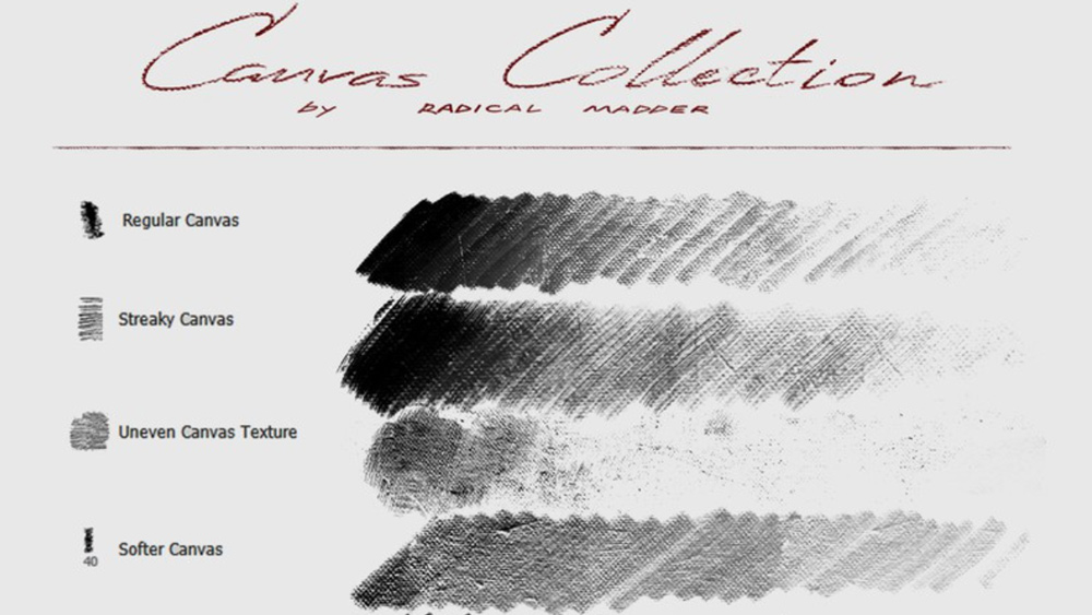 free Photoshop brushes: canvas