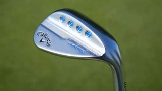Callaway Jaws Mack Daddy 5 Wedge revealing its blue weight design