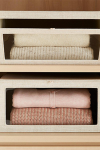 Linen Cambridge Drop-Front Sweater Box | From $34.99 at The Container Store