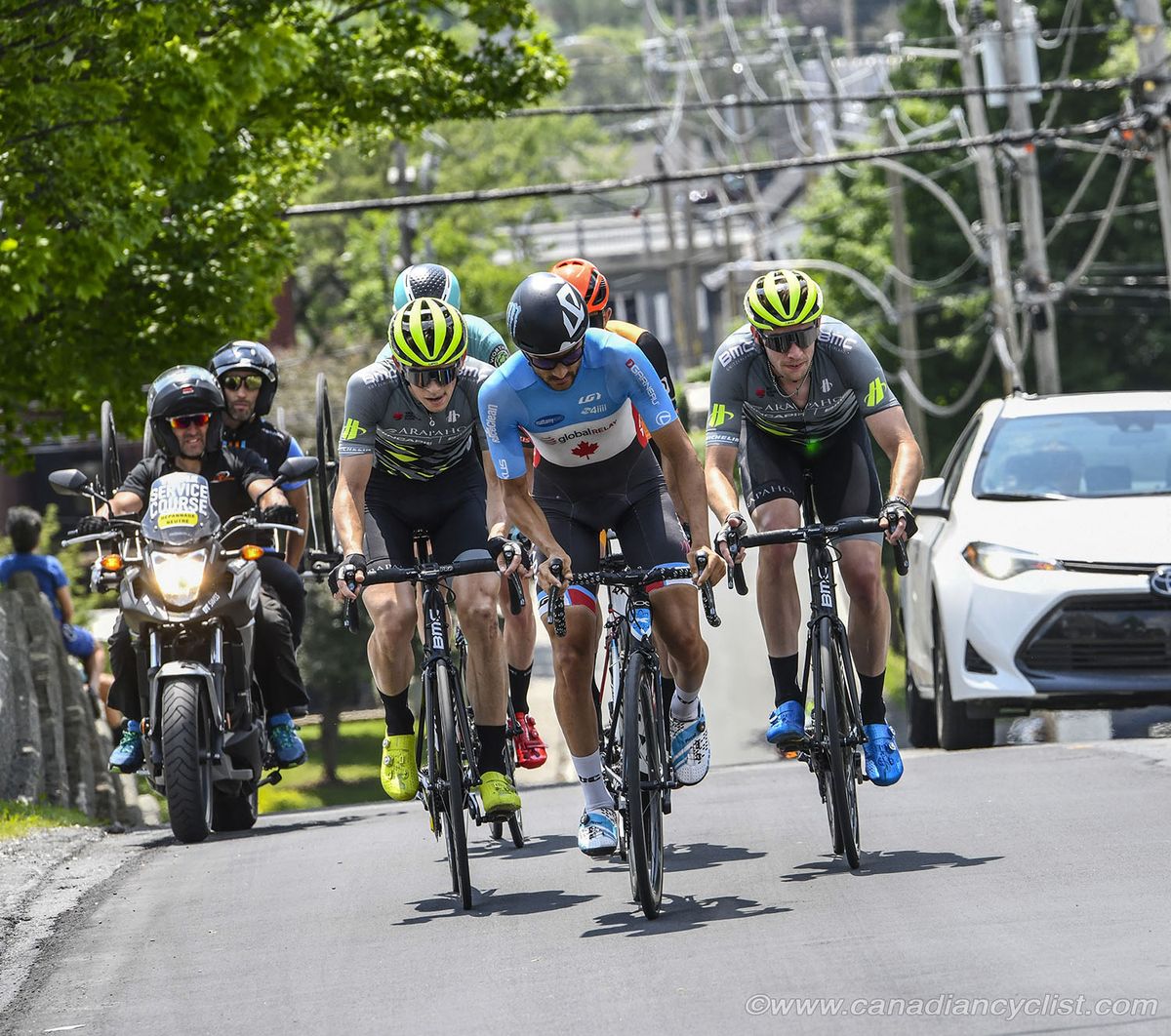 James Piccoli (Team Canada) leads the break after catching it