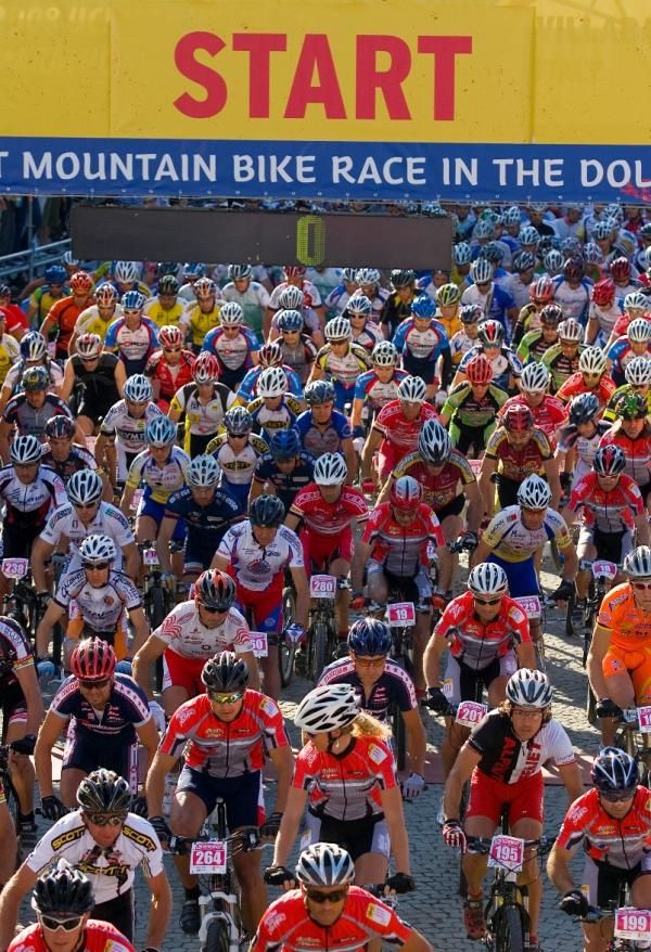 The start of the S&uuml;dtirol Dolomiti Superbike