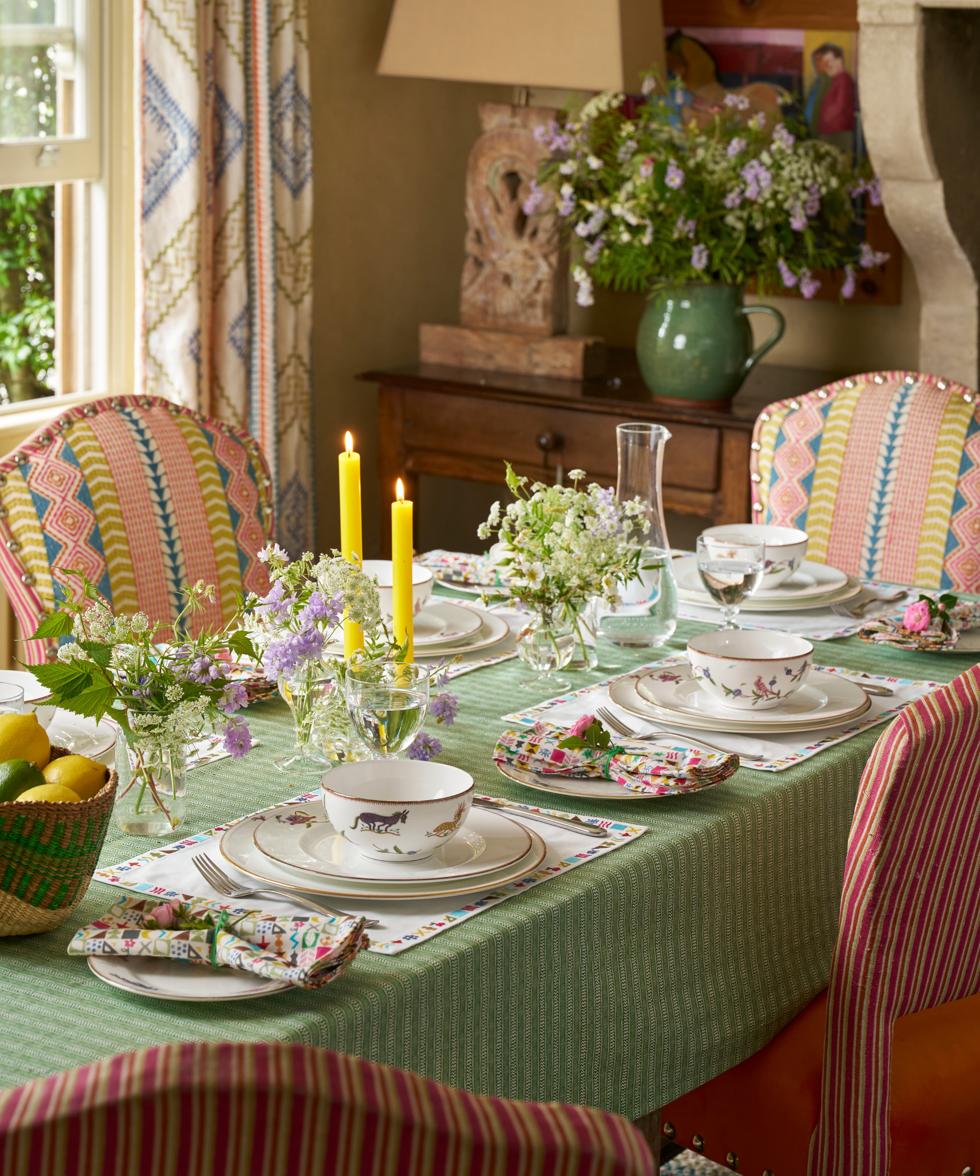 Pastel themed table decor