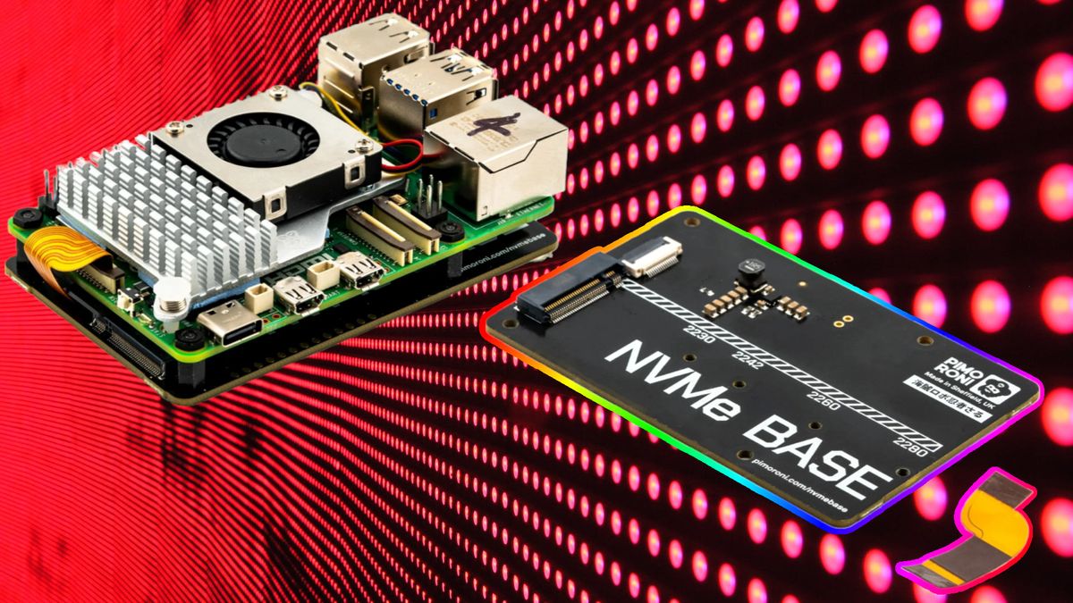 Faster, cheaper storage is heading to the Raspberry Pi 5 with Pimoroni's  NVMe Base
