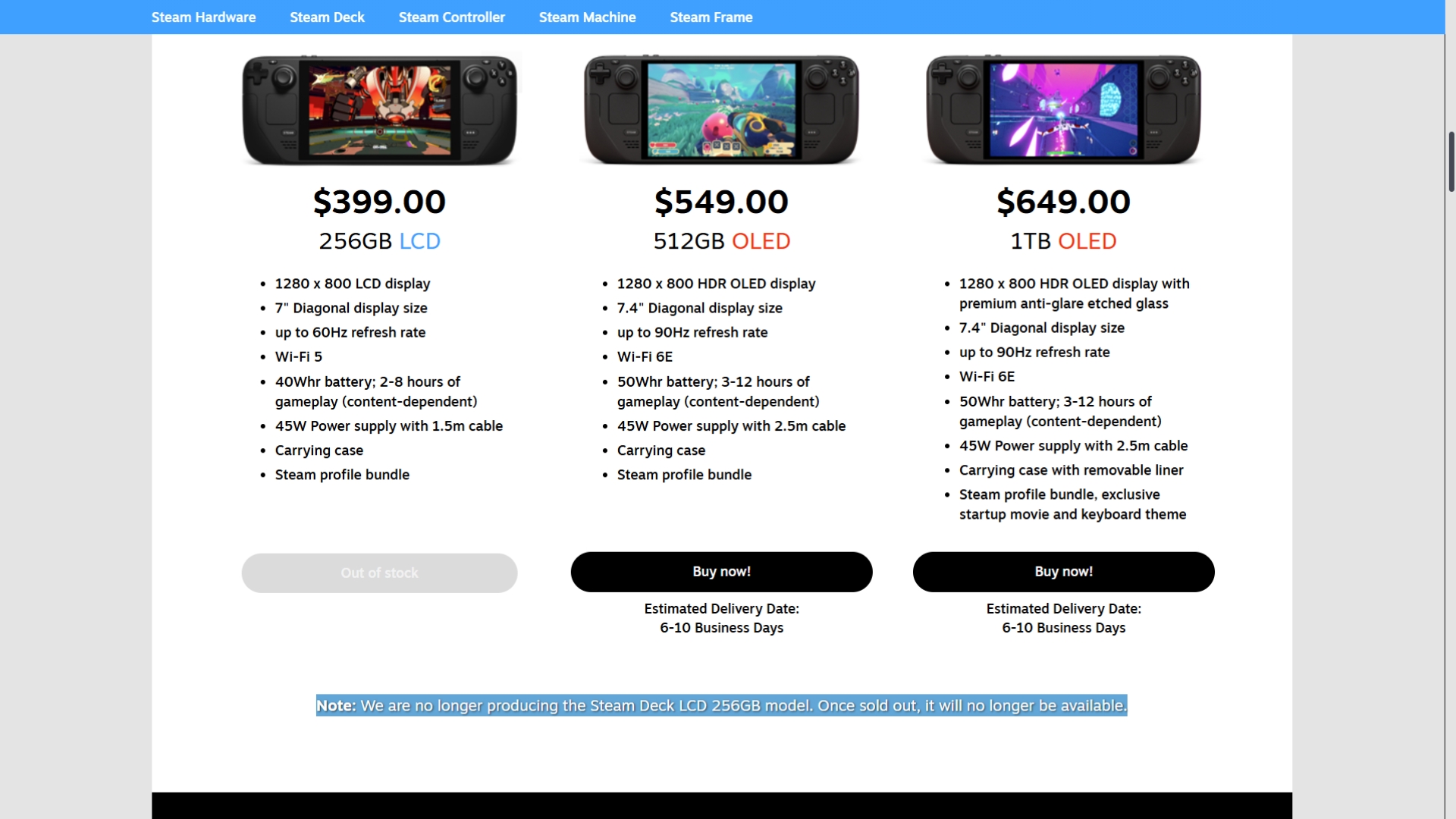 Valve discontinues the most affordable Steam Deck — $399 LCD version on the way out as new starting point is $549