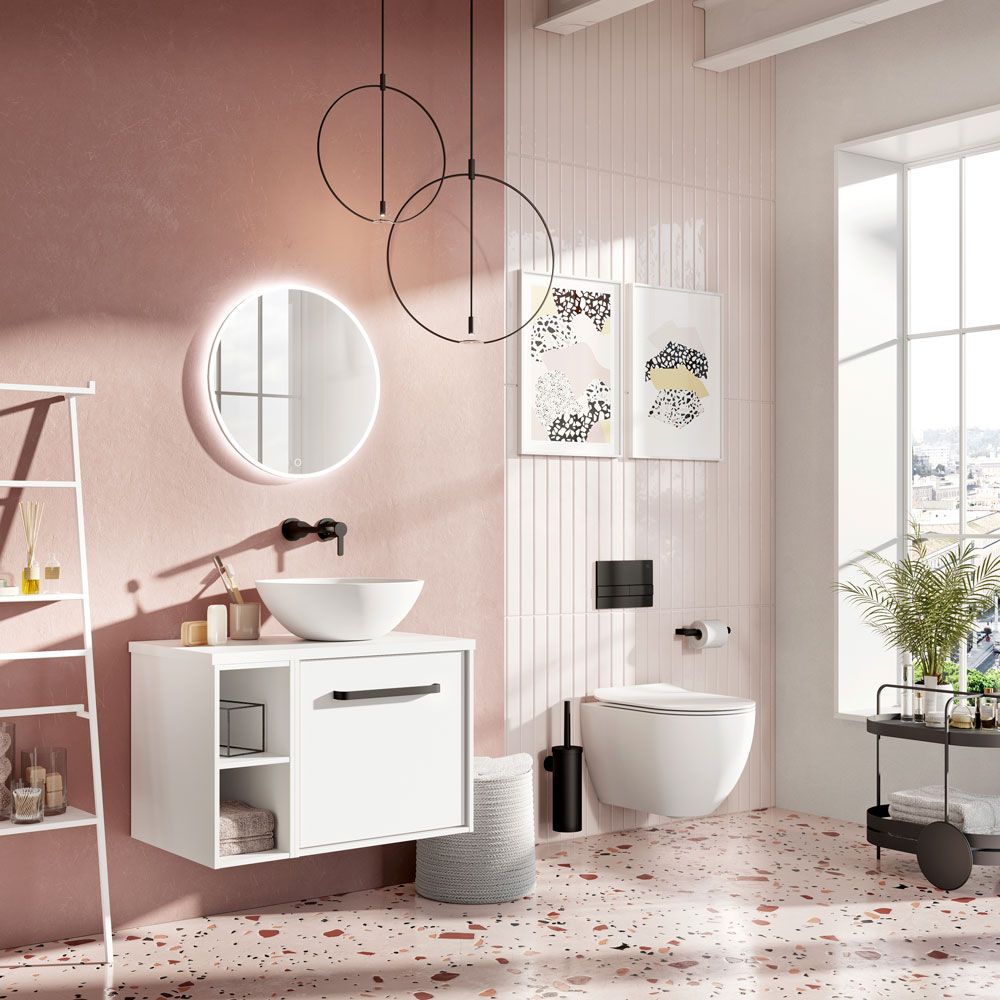 Pink bathroom ideas ontrend schemes in blush, fuchsia and coral tones