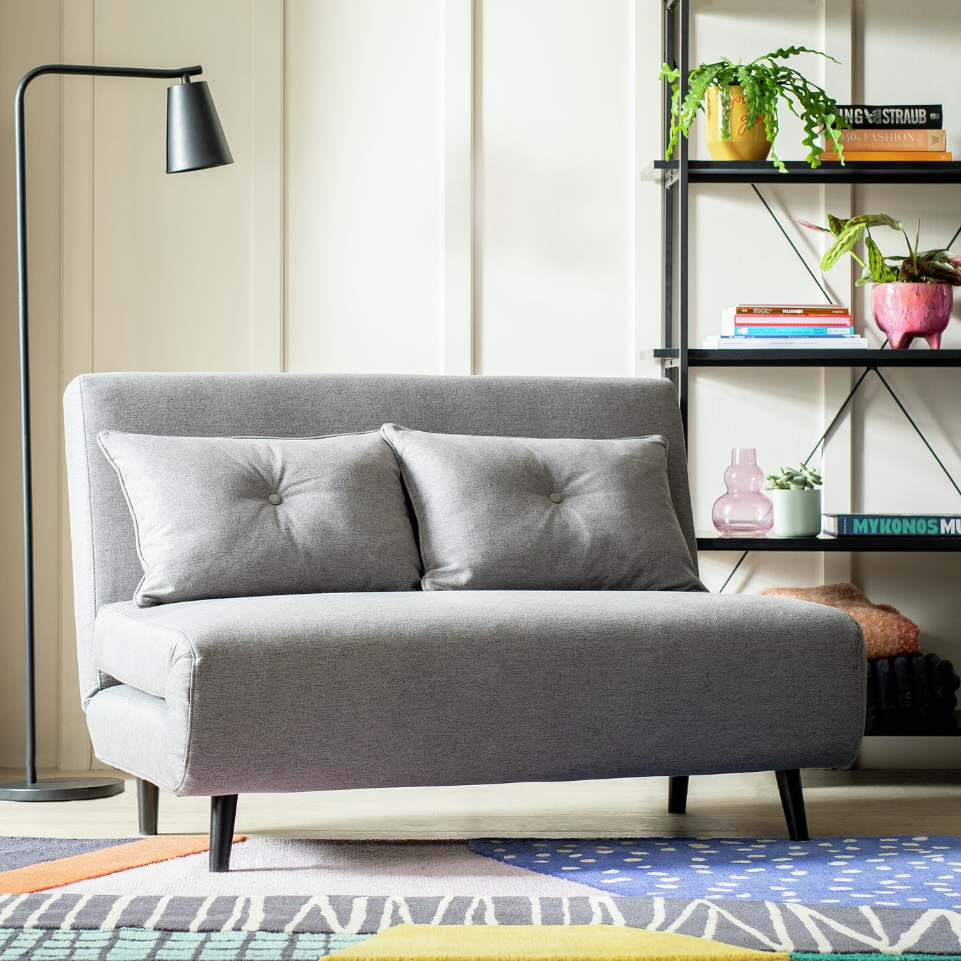 Habitat Roma Double Fabric Chairbed - Grey