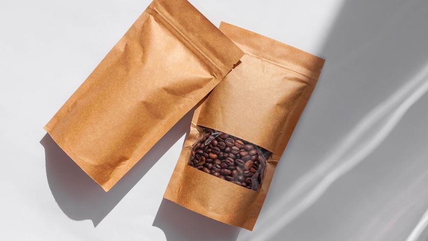 Coffee beans in brown bags