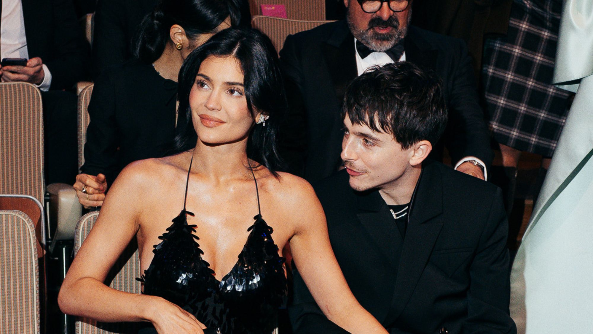 Timothée Chalamet and Kylie Jenner attend the EE BAFTA Awards in 2025