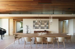 Beverly Hills Carla Ridge dining table with a mid-century modern flair