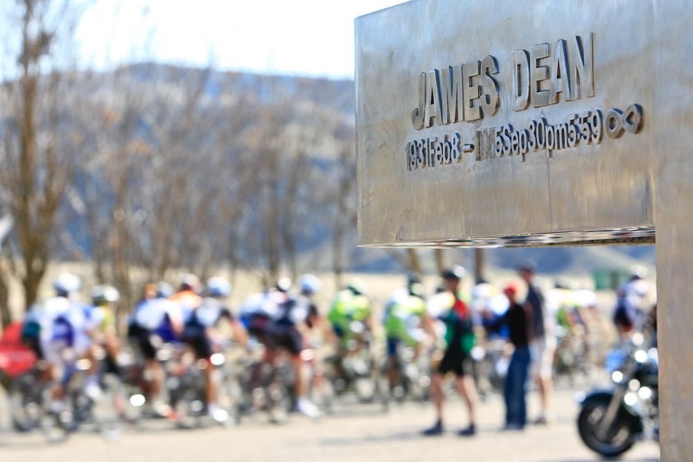 The James Dean memorial is just one of the iconic places the race has past over the years