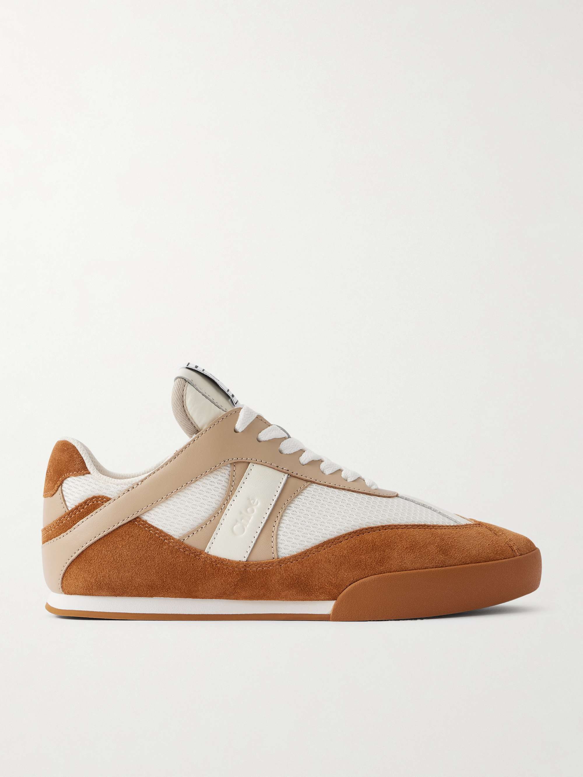 Kick Leather and Suede-Trimmed Mesh Sneakers