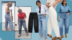 A montage of matilda and models wearing M&S jeans