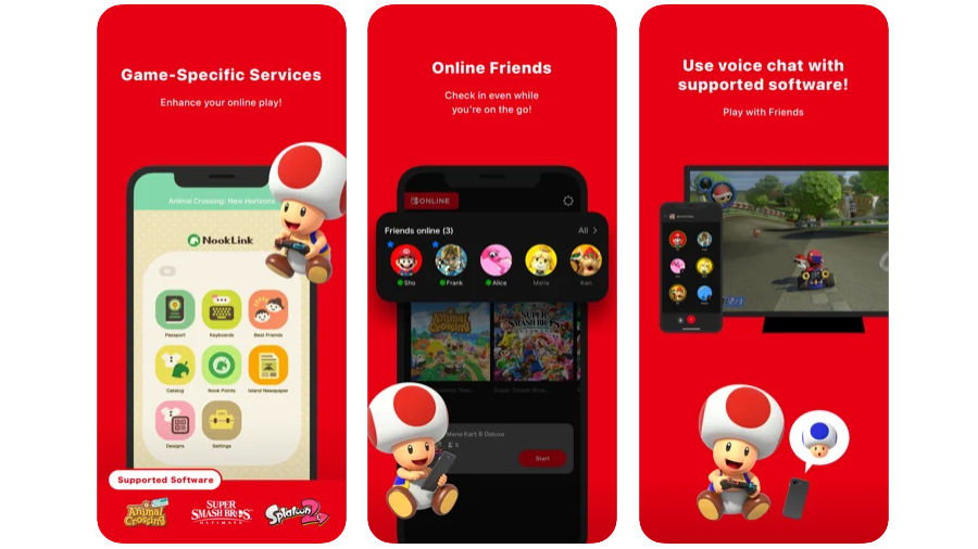 Screengrab of the new Nintendo Switch Online app features