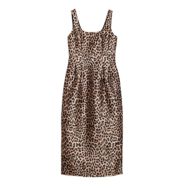 Albaray Animal Taffeta Tulip Dress