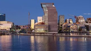 Munch Museum and other buildings on the Oslo skyline