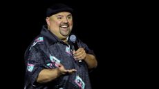 Gabriel Iglesias performs during a stand-up show in Las Vegas in 2024. 