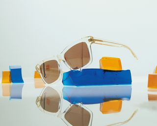 Colourful sunglasses in transparent acetate by Lindberg