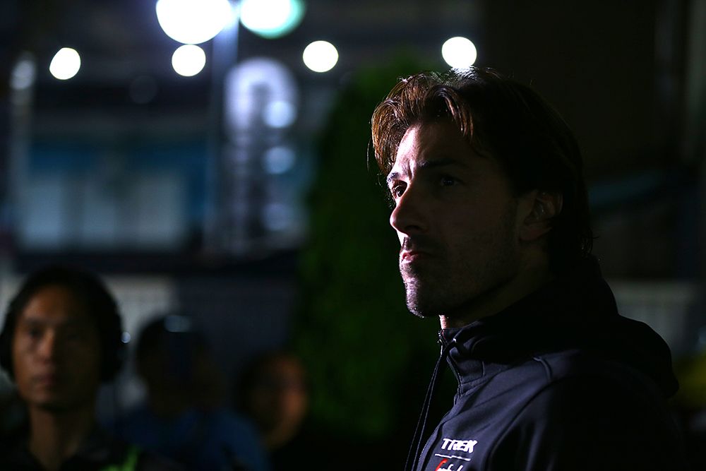 Fabian Cancellara (Trek-Segafredo) at Japan Cup team presentation