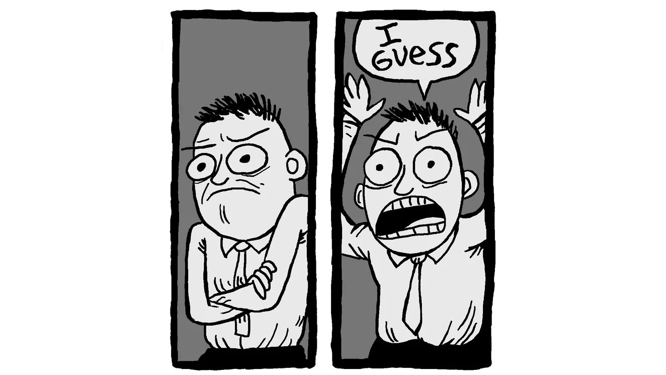 'I guess' panel from Gunshow webcomic