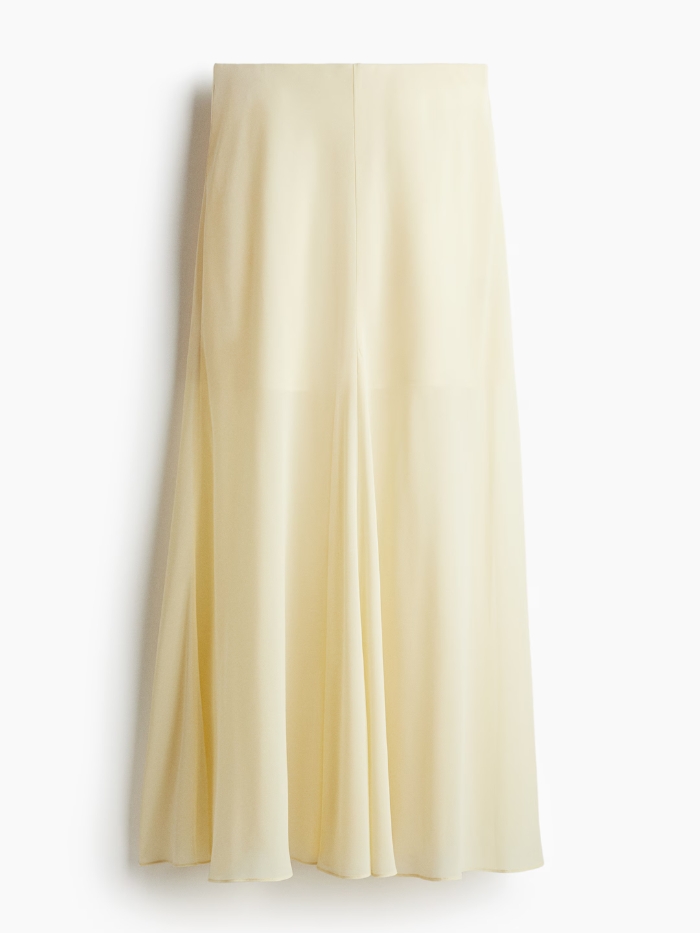 Chiffon Maxi Skirt - Brown