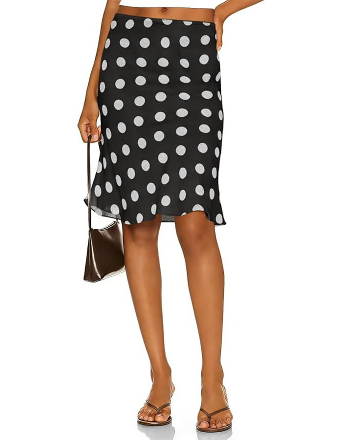 amazon, Polka Dot Midi Skirt