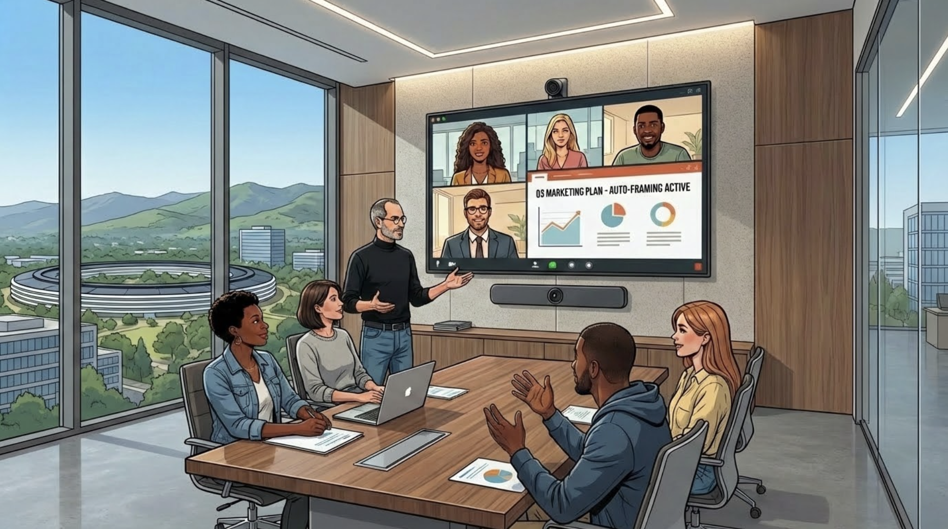 AV Technology&amp;rsquo;s Cindy Davis asks AI, &amp;ldquo;How would Steve Jobs run a meeting today and what would the conference room look like?&amp;rdquo;
