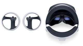 PSVR 2 headset and controls