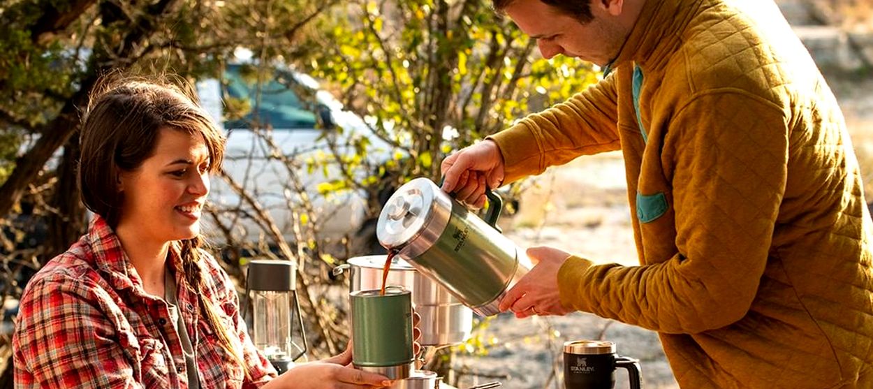 People drinking coffee.