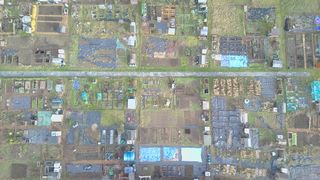 Photo of allotments taken with a V-Copter Falcon Mini