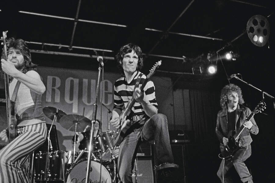 The Sensational Alex Harvey Band perform live on stage at the Marquee Club in London