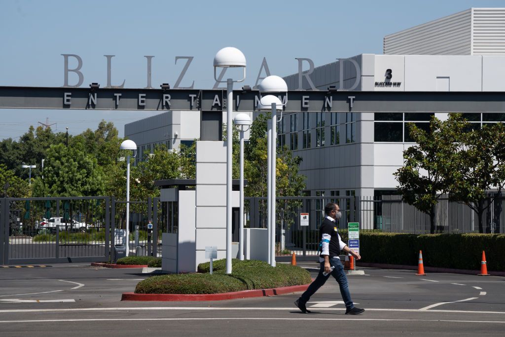 An image of the front gate to Blizzard&#039;s corporate headquarters in Irvine, California.