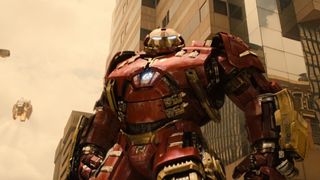 Iron Man uses the Hulkbuster in Avengers: Infinity War