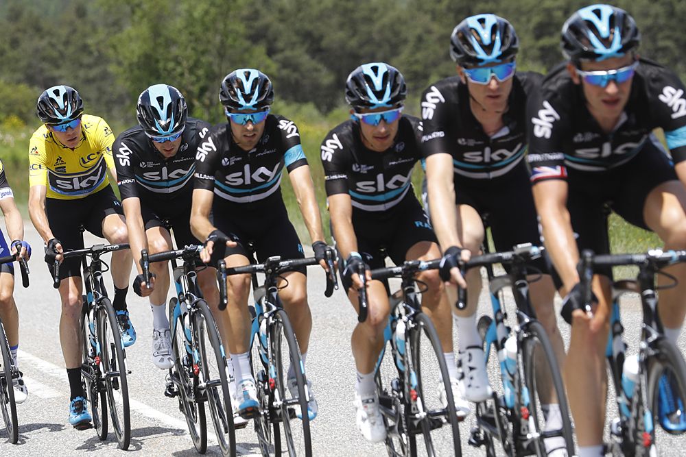 Team Sky support leader Chris Froome