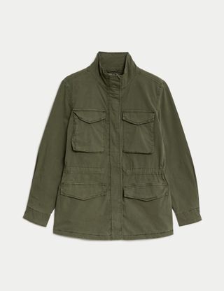 M&S Collection, Cotton Rich Waisted Utility Jacket